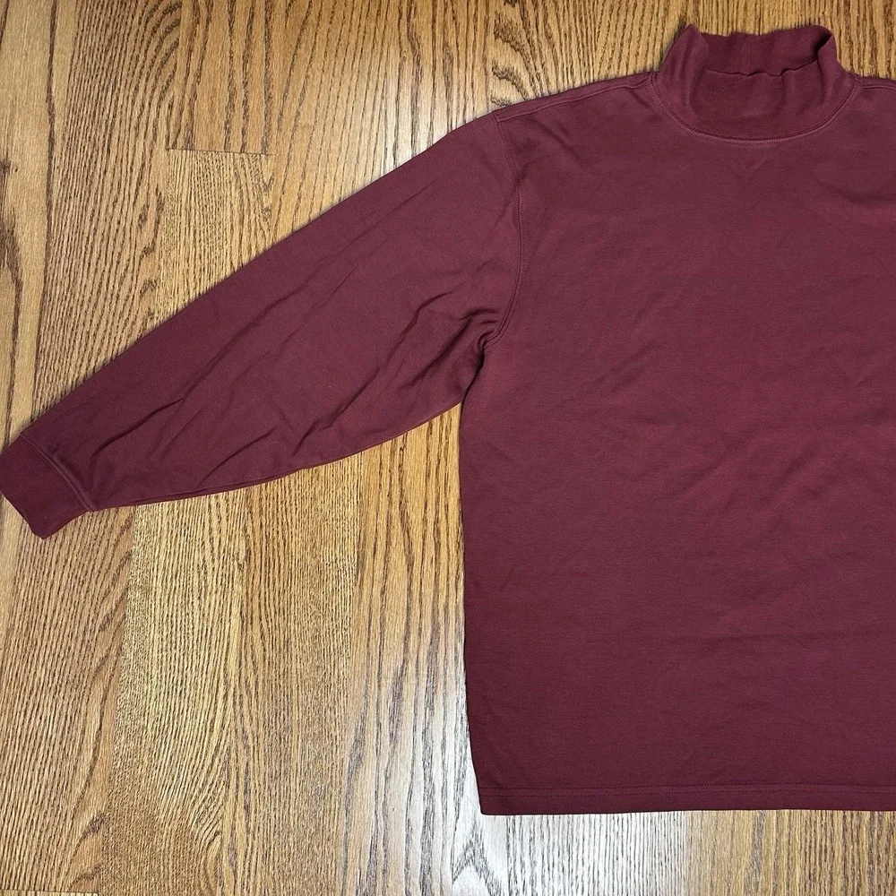 L.L Bean Long Sleeve Turtle Neck Sweater Maroon Men's Large Reg